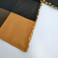 ISSEY MIYAKE A-POC INSIDE チェック柄 IM33KH705 七分袖 サイズ2 カットソー チュニック オレンジ ブラック レディース イッセイミヤケ エイポック インサイド【中古】5-0707M△