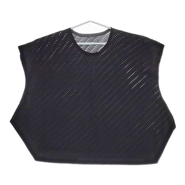 ISSEY MIYAKE A-POC INSIDE ノースリーブ ベスト IM73KK309 サイズ2 カットソー ブラック レディース イッセイミヤケ エイポック インサイド【中古】5-0525S△