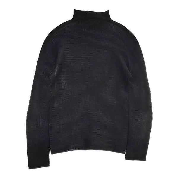 me ISSEY MIYAKE ハイネック MI41FJO001 MI41FJ001 長袖 カットソー ブラック レディース ミー イッセイミヤケ【中古】5-0707M△