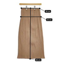 PLEATS PLEASE ISSEY MIYAKE PP41-JK607 サイズ3 プリーツ ドローコード ロングスカート ベージュ レディース プリーツプリーズ【中古】5-0216M♪