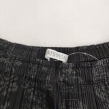 PLEATS PLEASE ISSEY MIYAKE プリーツ 柄プリント ロングスカート ブラック グレー レディース プリーツプリーズ【中古】5-0216M♪