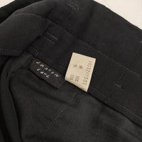 JURGEN LEHL J0132FP501 L シルクウールワイドテーパード  パンツ ブラック レディース ヨーガンレール【中古】5-0411M♪