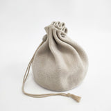 JURGEN LEHL 石 巾着バッグ 巾着バッグ ベージュ レディース ヨーガンレール【中古】5-1119T◎