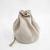 JURGEN LEHL 石 巾着バッグ 巾着バッグ ベージュ レディース ヨーガンレール【中古】5-1119T◎