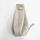 JURGEN LEHL 石 巾着バッグ 巾着バッグ ベージュ レディース ヨーガンレール【中古】5-1119T◎