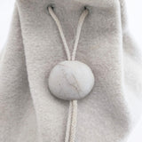 JURGEN LEHL 石 巾着バッグ 巾着バッグ ベージュ レディース ヨーガンレール【中古】5-1119T◎