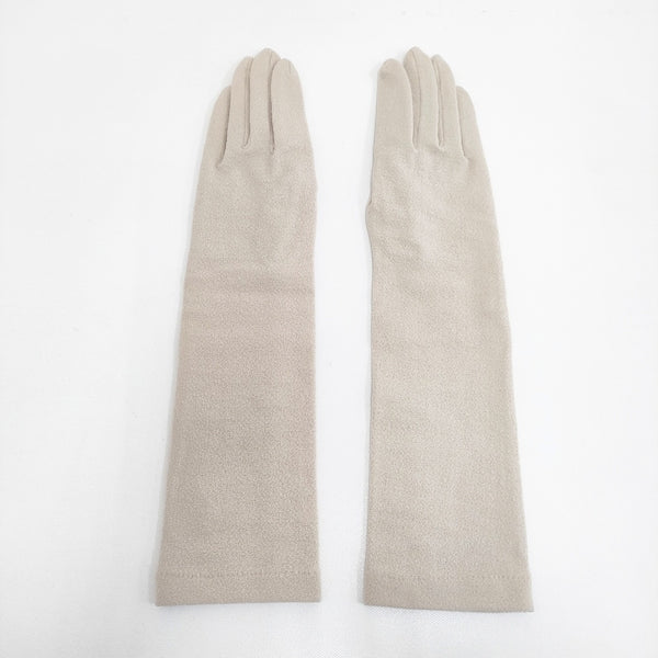 JURGEN LEHL J0114EGL10 ロンググローブ ウール混 手袋 ベージュ レディース ヨーガンレール【中古】5-1119T◎