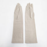 JURGEN LEHL J0114EGL10 ロンググローブ ウール混 手袋 ベージュ レディース ヨーガンレール【中古】5-1119T◎