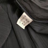 JURGEN LEHL J0112FJ641 M ウッドボタン 肩パッド入り作務衣風プリーツノーカラージャケット ブラック レディース ヨーガンレール【中古】5-0411M♪