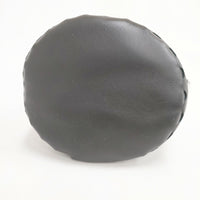 mina perhonen tambourine benna ショルダーバッグ リネン レザー 巾着 定価82500円 巾着バッグ ブラック ベージュ レディース ミナペルホネン【中古】5-0210G◎