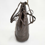 ebagos FROM THE WINDOW Eワッペン シープレザー 2way ハンドバッグ ブラウン レディース エバゴス【中古】5-0804G◎