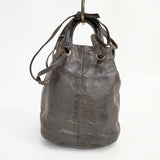 ebagos FROM THE WINDOW Eワッペン シープレザー 2way ハンドバッグ ブラウン レディース エバゴス【中古】5-0804G◎