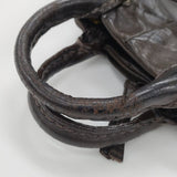 ebagos FROM THE WINDOW Eワッペン シープレザー 2way ハンドバッグ ブラウン レディース エバゴス【中古】5-0804G◎