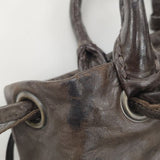 ebagos FROM THE WINDOW Eワッペン シープレザー 2way ハンドバッグ ブラウン レディース エバゴス【中古】5-0804G◎