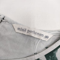 mina perhonen hello swallow ノースリーブ aas1200 リネン サイズ38 ブラウス シャツ ライトブルー グリーン レディース ミナペルホネン【中古】5-0525S△