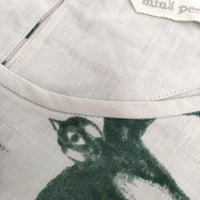 mina perhonen hello swallow ノースリーブ aas1200 リネン サイズ38 ブラウス シャツ ライトブルー グリーン レディース ミナペルホネン【中古】5-0525S△