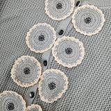 mina perhonen jelly flower vs8094 コットンニット サイズ38 カーディガン ライトグリーン レディース ミナペルホネン【中古】5-0403M∞