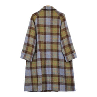 BEAMS BOY ハリスツイードバルマカンコート HARRIS TWEED 定価53900円 ステンカラー 22AW オリーブ レディース ビームスボーイ【中古】5-0205A♪