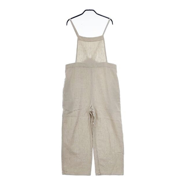 fog linen work リトアニアリネン ヘンプ混 オーバーオール サロペット ベージュ キナリ レディース フォグリネンワーク【中古】5-0403M∞