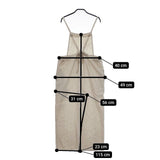 fog linen work リトアニアリネン ヘンプ混 オーバーオール サロペット ベージュ キナリ レディース フォグリネンワーク【中古】5-0403M∞