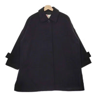 Traditional Weatherwear MALTON 定価64900円 メルトン ステンカラーコート 24AW 黒 レディース トラディショナルウェザーウェア【中古】5-0131A♪