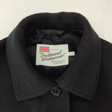 Traditional Weatherwear MALTON 定価64900円 メルトン ステンカラーコート 24AW 黒 レディース トラディショナルウェザーウェア【中古】5-0131A♪