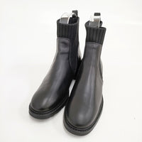 unisa ウニサ レザー サイドゴアブーツ サイズ35 ブーツ ブラック レディース【中古】5-0809G◎