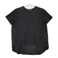 Le pivot バックギャザーブラウス ストレッチ コットン 半袖Ｔシャツ カットソー ブラック レディース ルピボット【中古】5-0525S△