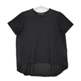 Le pivot バックギャザーブラウス ストレッチ コットン 半袖Ｔシャツ カットソー ブラック レディース ルピボット【中古】5-0525S△