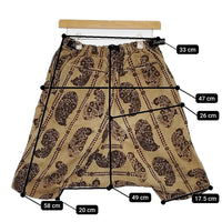 KAPITAL ペイズリー コーデュロイ サイズS 日本製 コットン ショートパンツ ハーフパンツ ショーツ ベージュ ブラウン レディース キャピタル【中古】5-0707M△