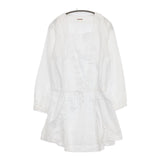 KAPITAL ロングシャツ チュニック コットン 日本製 長袖 サイズXS ブラウス シャツ ホワイト レディース キャピタル【中古】5-0707M△