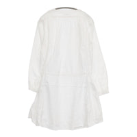KAPITAL ロングシャツ チュニック コットン 日本製 長袖 サイズXS ブラウス シャツ ホワイト レディース キャピタル【中古】5-0707M△
