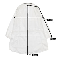 KAPITAL ロングシャツ チュニック コットン 日本製 長袖 サイズXS ブラウス シャツ ホワイト レディース キャピタル【中古】5-0707M△
