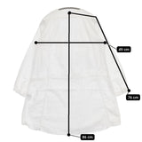 KAPITAL ロングシャツ チュニック コットン 日本製 長袖 サイズXS ブラウス シャツ ホワイト レディース キャピタル【中古】5-0707M△