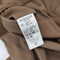 AURALEE A22SP03MG LIGHT WOOL MAX GABARDINE SLACKS サイズ0 定価37400円 パンツ 22SS ブラウン レディース オーラリー【中古】5-0205M♪