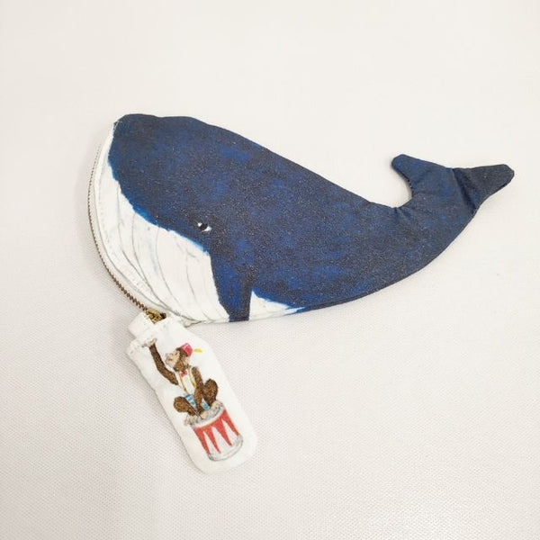 R&D.M.Co- 未使用品 TRICKSTER POUCH クジラ 鯨 小物入れ ポーチ ブルー レディース オールドマンズテーラー【中古】5-0827G∞