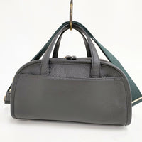 Beaure 新品 ショルダーボストン 2WAY 定価15400円 レザー 牛革 ショルダーバッグ ブラック グリーン レディース ビューレ【中古】5-0804G◎