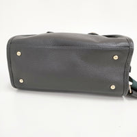 Beaure 新品 ショルダーボストン 2WAY 定価15400円 レザー 牛革 ショルダーバッグ ブラック グリーン レディース ビューレ【中古】5-0804G◎