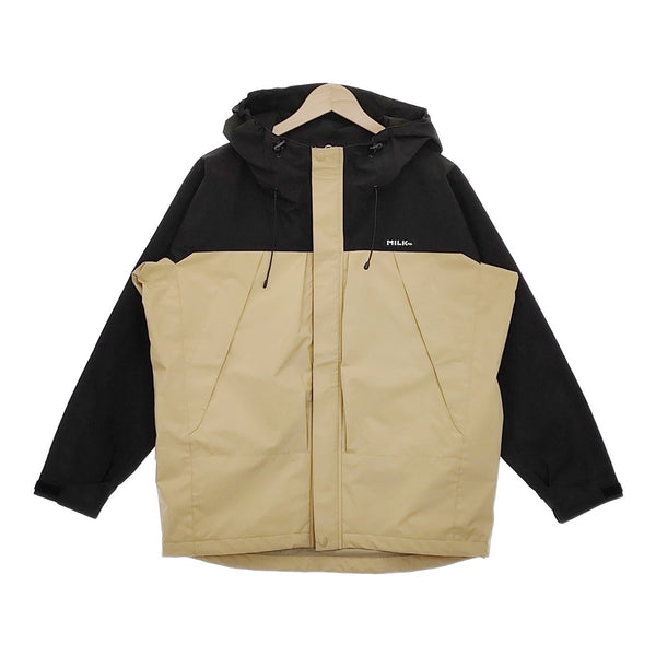 MILKFED. 103203021029 BACK LOGO MOUNTAIN PARKA サイズM マウンテンパーカー ベージュ ブラック レディース ミルクフェド【中古】5-0128T♪