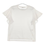 Jines フリル袖 サイズ38 81829708-TR-1A コットン 半袖Ｔシャツ カットソー ホワイト レディース ジネス【中古】5-0525S△