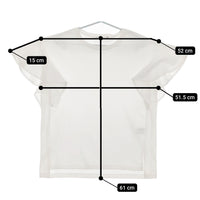 Jines フリル袖 サイズ38 81829708-TR-1A コットン 半袖Ｔシャツ カットソー ホワイト レディース ジネス【中古】5-0525S△