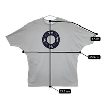 PLAIN PEOPLE plainless ロング オーバーサイズ スウェット 半袖Ｔシャツ カットソー ライトブルー レディース プレインピープル【中古】5-0517S∞