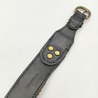 UN-SYMMETRY ニット　レザー サイズ34 ベルト ブラック マルチ レディース アシンメトリー【中古】5-0330G∞