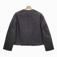 R&D.M.Co- PUFF JACKET パフジャケット 定価55000円 中綿ノーカラージャケット 24AW ブラック レディース オールドマンズテーラー【中古】5-0131T♪