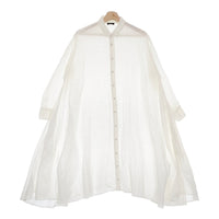 R&D.M.Co- LINEN HEMP GAUZE DRAPE LONG SHIRT 定価70400円 チュニック ワンピース ホワイト レディース オールドマンズテーラー【中古】5-0131M♪