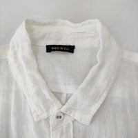 R&D.M.Co- LINEN HEMP GAUZE DRAPE LONG SHIRT 定価70400円 チュニック ワンピース ホワイト レディース オールドマンズテーラー【中古】5-0131M♪