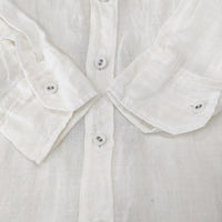 R&D.M.Co- LINEN HEMP GAUZE DRAPE LONG SHIRT 定価70400円 チュニック ワンピース ホワイト レディース オールドマンズテーラー【中古】5-0131M♪