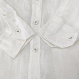 R&D.M.Co- LINEN HEMP GAUZE DRAPE LONG SHIRT 定価70400円 チュニック ワンピース ホワイト レディース オールドマンズテーラー【中古】5-0131M♪