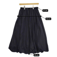 UNITED ARROWS シルク混バルーンスカート 1524-162-5205 ロングスカート 濃紺 ネイビー レディース ユナイテッドアローズ【中古】5-0403M∞