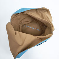 mina perhonen 新品 東京スカイツリー MEMORY TOTE BAG リバーシブル トートバッグ ブルー ブラウン レディース ミナペルホネン【中古】5-0804G◎